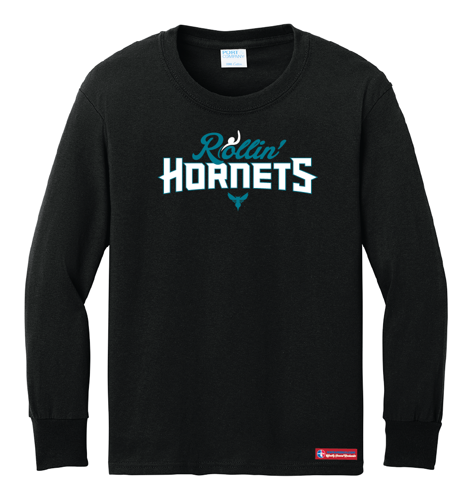 NWBA Officially Licensed - Rollin' Hornets - Youth - L/S T-Shirt - Cotton