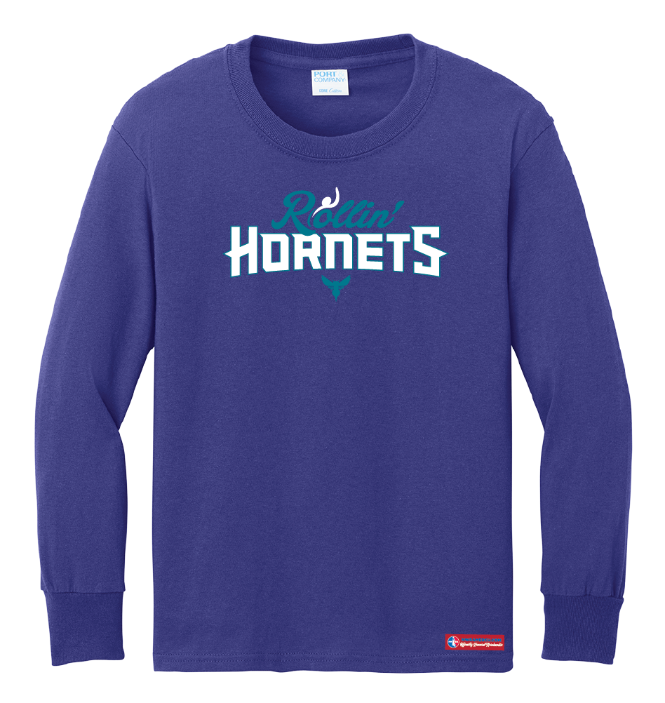 NWBA Officially Licensed - Rollin' Hornets - Youth - L/S T-Shirt - Cotton