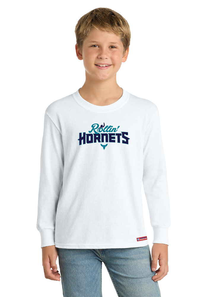NWBA Officially Licensed - Rollin' Hornets - Youth - L/S T-Shirt - Cotton