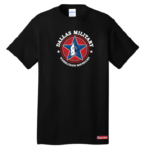 NWBA Officially Licensed - Dallas Military Wheelchair Mavericks - Men's - T-Shirt - Cotton