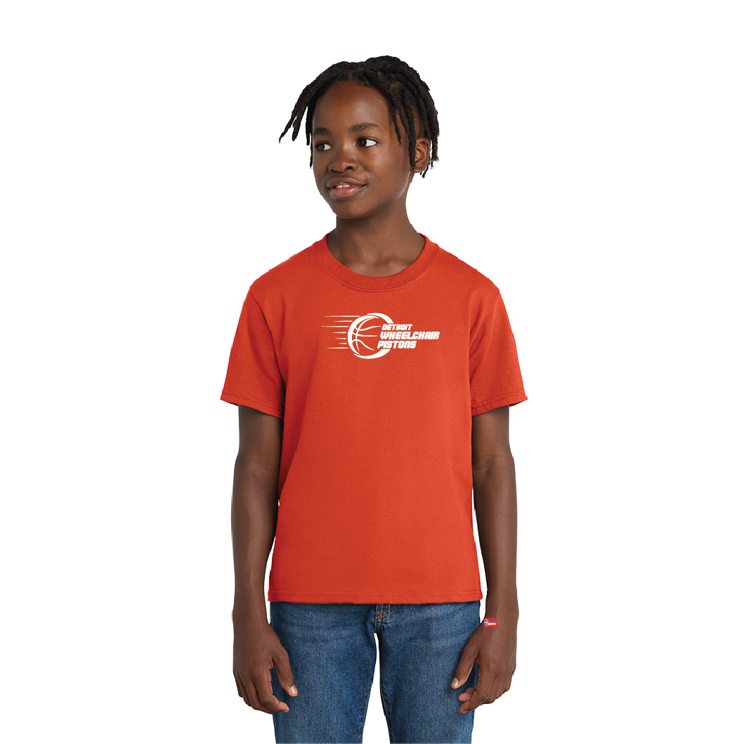 NWBA Officially Licensed - Detroit Wheelchair Pistons - Youth - T-Shirt - Cotton