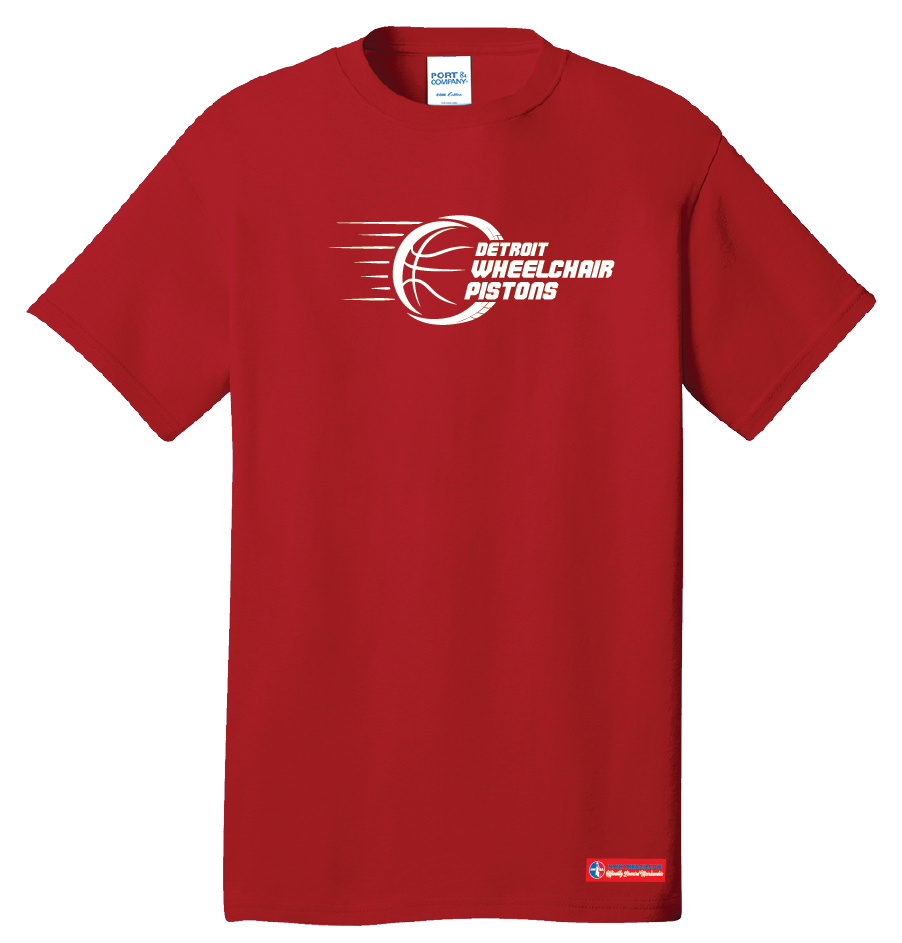 NWBA Officially Licensed - Detroit Wheelchair Pistons - Men's - T-Shirt - Cotton