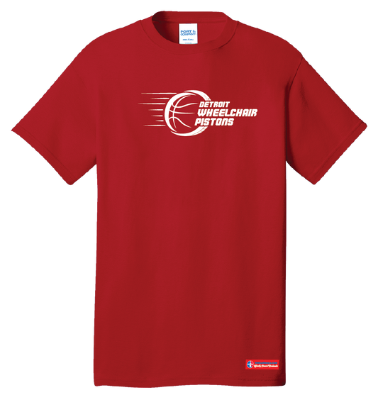 NWBA Officially Licensed - Detroit Wheelchair Pistons - Men's - T-Shirt - Cotton