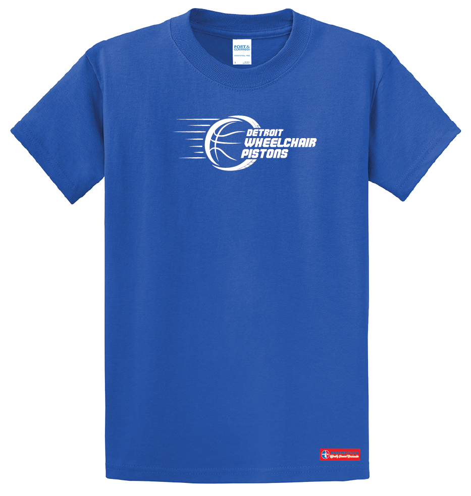 NWBA Officially Licensed - Detroit Wheelchair Pistons - Youth - T-Shirt - Cotton