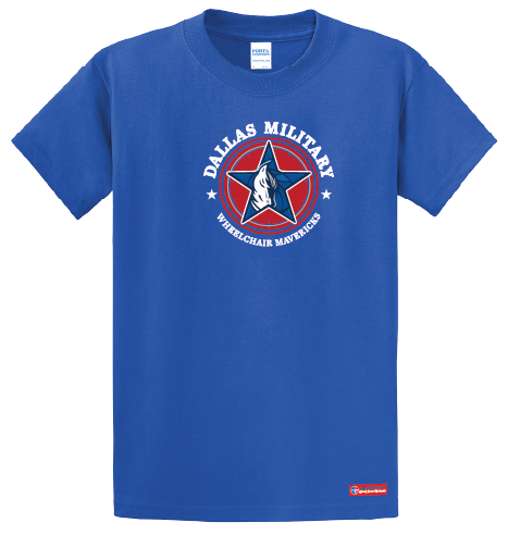 NWBA Officially Licensed - Dallas Military Wheelchair Mavericks - Men's - T-Shirt - Cotton