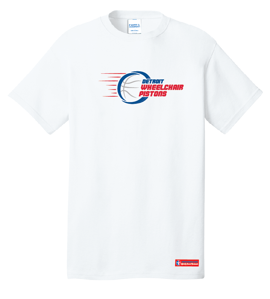 NWBA Officially Licensed - Detroit Wheelchair Pistons - Men's - T-Shirt - Cotton