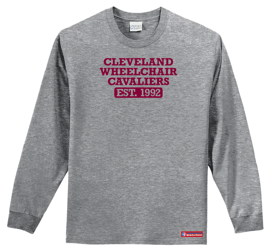 NWBA Officially Licensed - Cleveland Wheelchair Cavaliers - Men's - L/S T-Shirt - Cotton