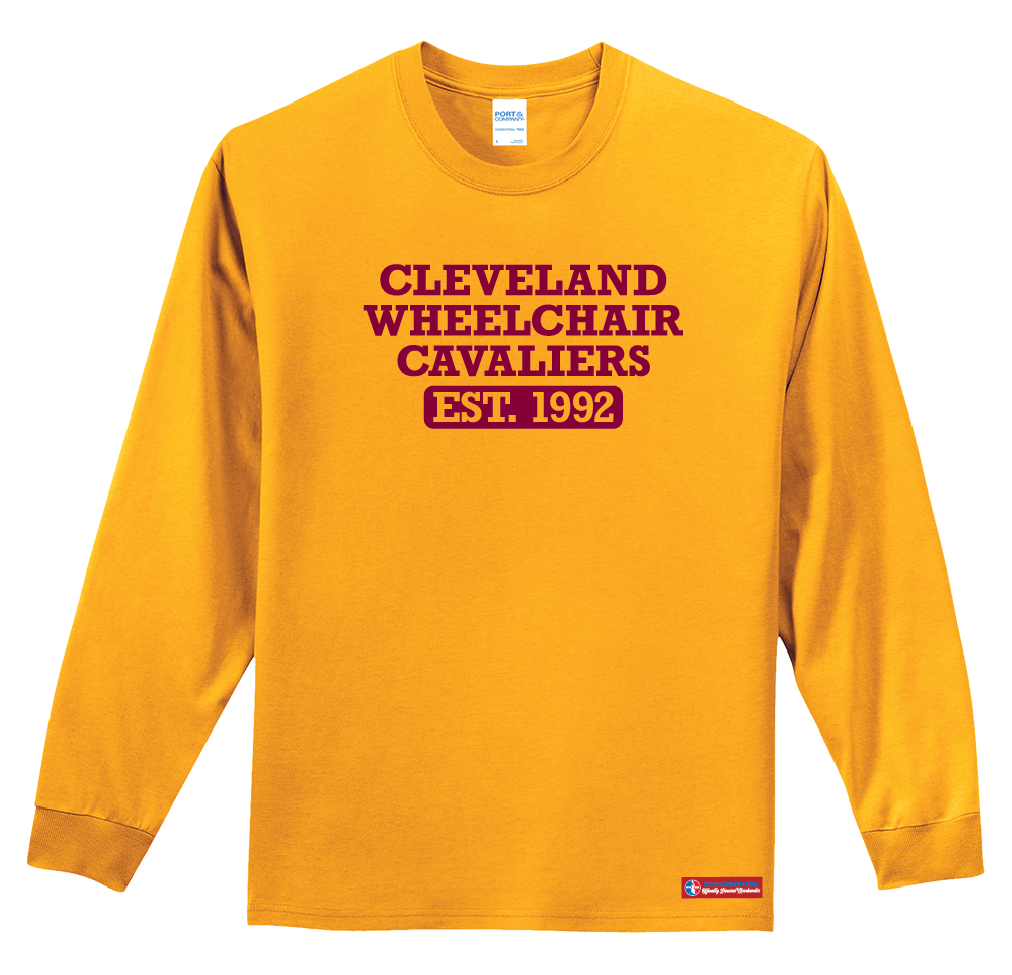 NWBA Officially Licensed - Cleveland Wheelchair Cavaliers - Youth - L/S T-Shirt - Cotton