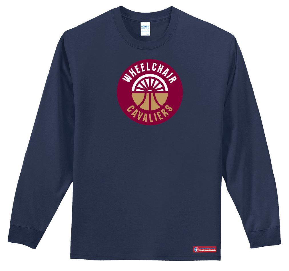 NWBA Officially Licensed - Cleveland Wheelchair Cavaliers - Men's - L/S T-Shirt - Cotton