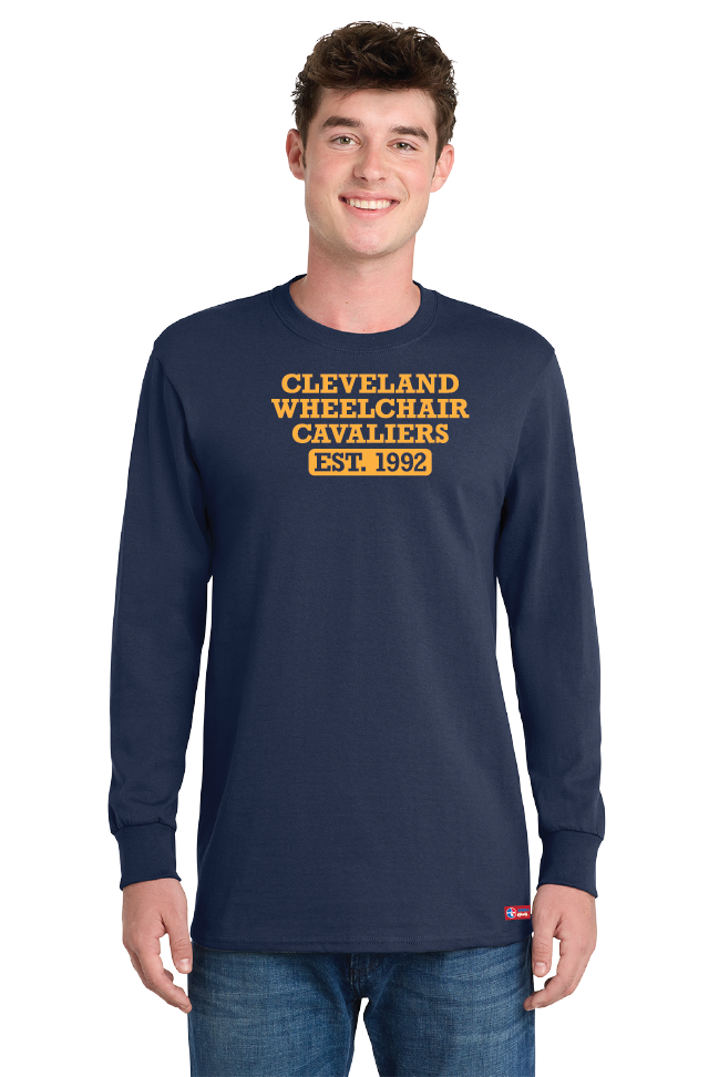 NWBA Officially Licensed - Cleveland Wheelchair Cavaliers - Men's - L/S T-Shirt - Cotton