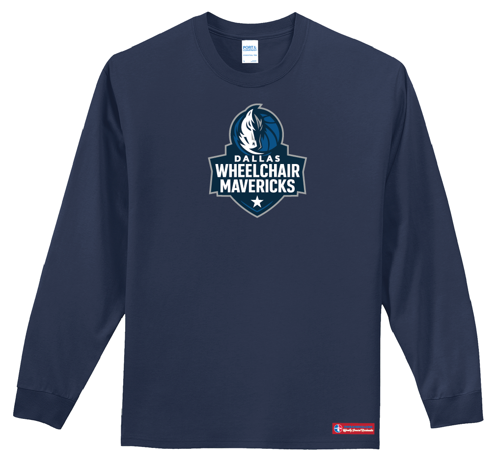 NWBA Officially Licensed - Dallas Wheelchair Mavericks - Men's - L/S T-Shirt - Cotton