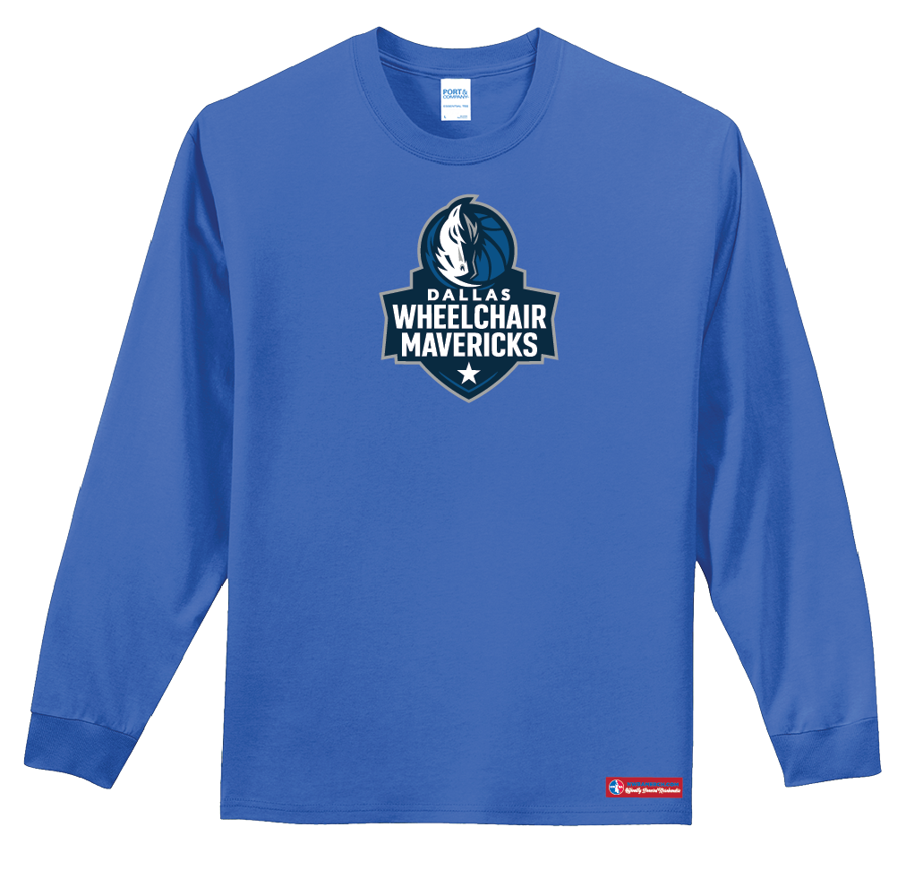 NWBA Officially Licensed - Dallas Wheelchair Mavericks - Men's - L/S T-Shirt - Cotton