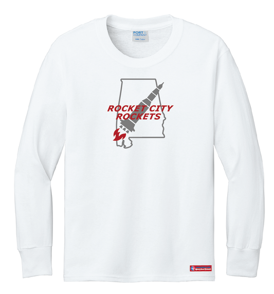 NWBA Officially Licensed - Rocket City Rockets - Men's - L/S T-Shirt - Cotton