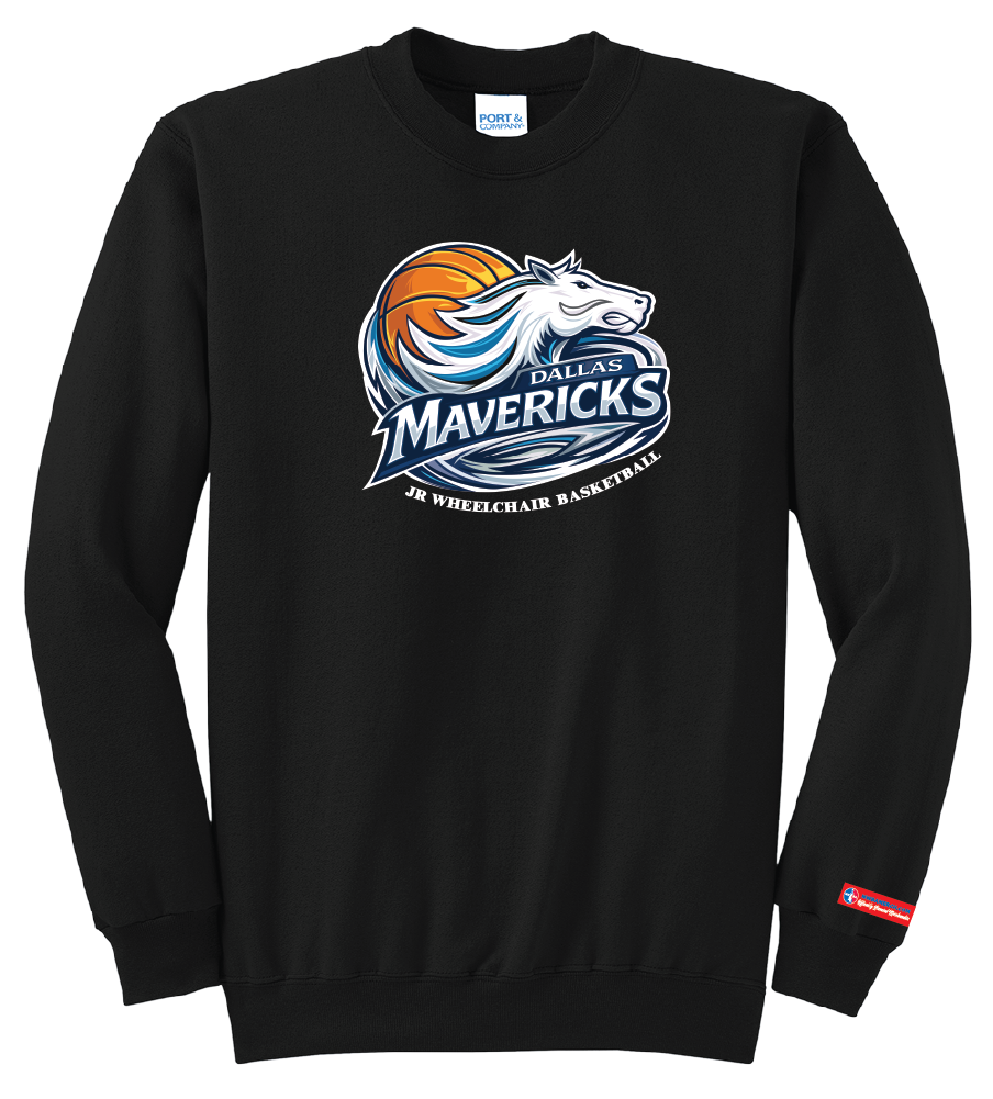 NWBA Officially Licensed - Dallas Jr Wheelchair Mavericks - Fleece Sweatshirt