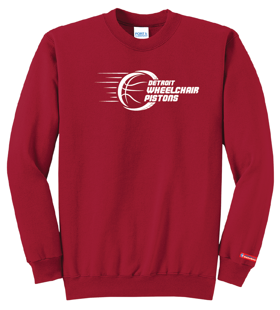 NWBA Officially Licensed - Detroit Wheelchair Pistons - Fleece Sweatshirt