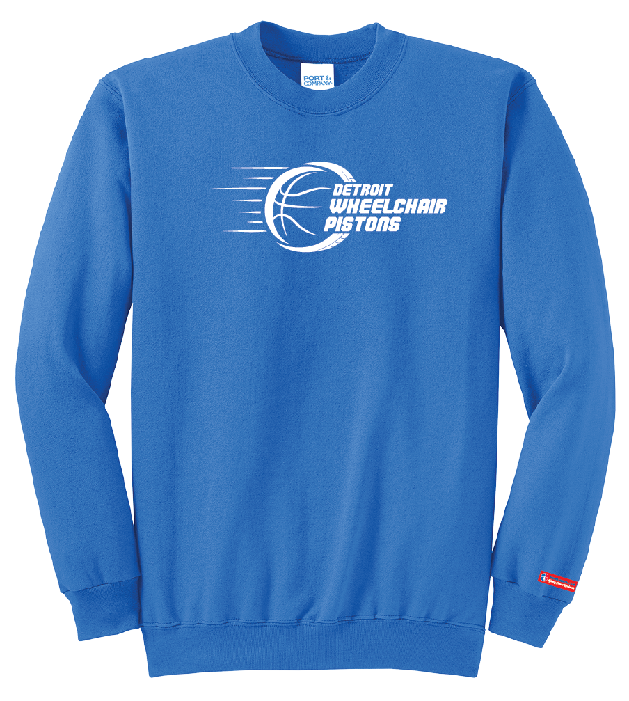 NWBA Officially Licensed - Detroit Wheelchair Pistons - Fleece Sweatshirt