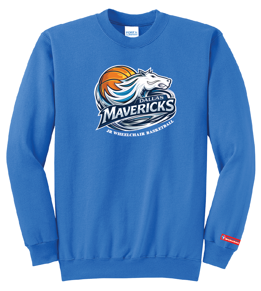 NWBA Officially Licensed - Dallas Jr Wheelchair Mavericks - Fleece Sweatshirt
