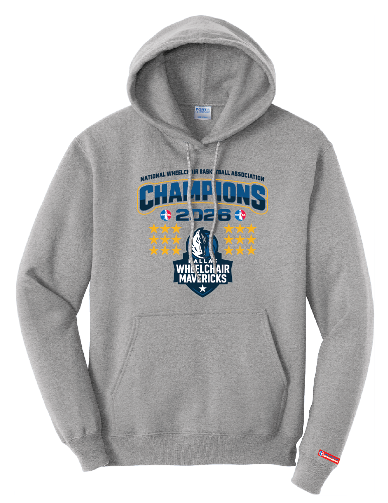 NWBA Officially Licensed – Dallas Wheelchair Mavericks – 2026 National Champions – Men’s Fleece Pullover Hoodie – Full‑Front Print