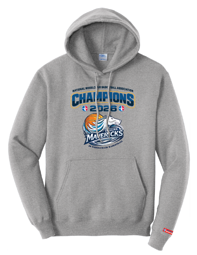 NWBA Officially Licensed – Dallas Jr Wheelchair Mavericks – 2026 National Champions – Men’s Fleece Pullover Hoodie – Full‑Front Print