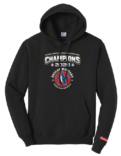 NWBA Officially Licensed – Dallas Military Wheelchair Mavericks – 2026 National Champions – Men’s Fleece Pullover Hoodie – Full‑Front Print
