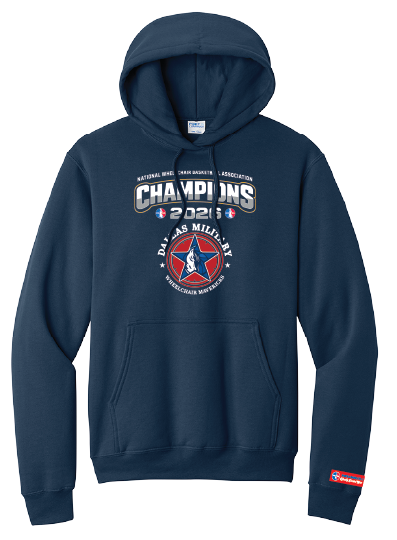 NWBA Officially Licensed – Dallas Military Wheelchair Mavericks – 2026 National Champions – Men’s Fleece Pullover Hoodie – Full‑Front Print