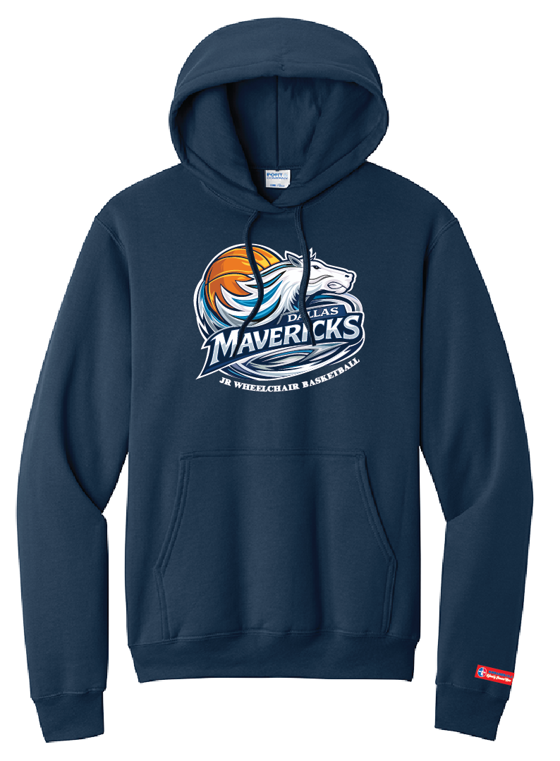 NWBA Officially Licensed - Dallas Jr Wheelchair Mavericks - Pullover Hoodie