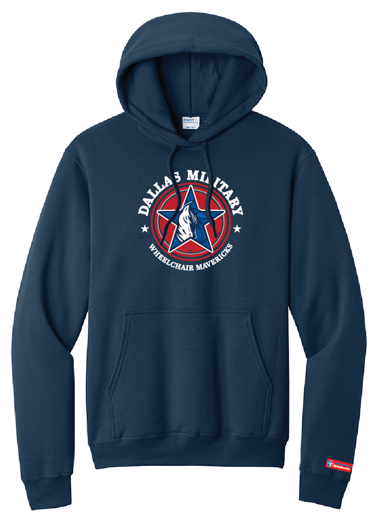NWBA Officially Licensed - Dallas Military Wheelchair Mavericks - Pullover Hoodie