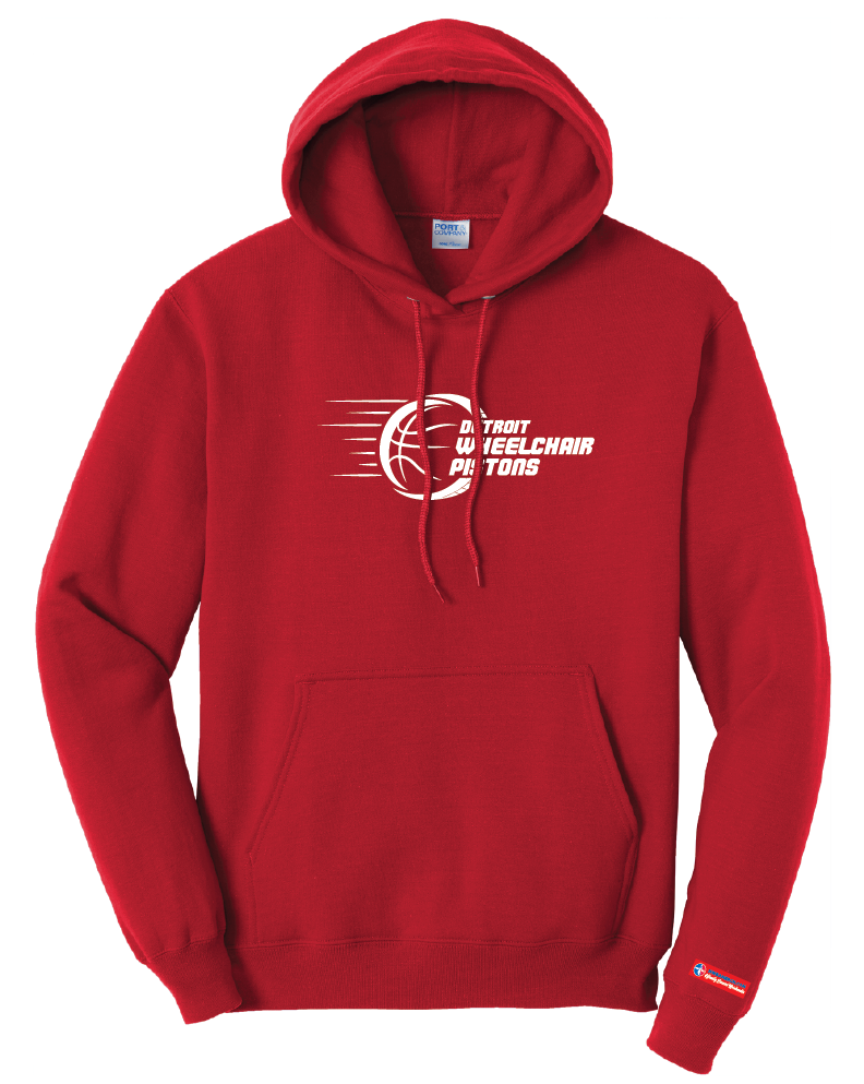 NWBA Officially Licensed - Detroit Wheelchair Pistons - Pullover Hoodie