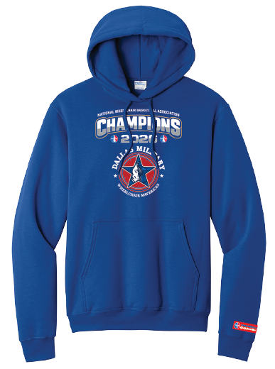 NWBA Officially Licensed – Dallas Military Wheelchair Mavericks – 2026 National Champions – Men’s Fleece Pullover Hoodie – Full‑Front Print