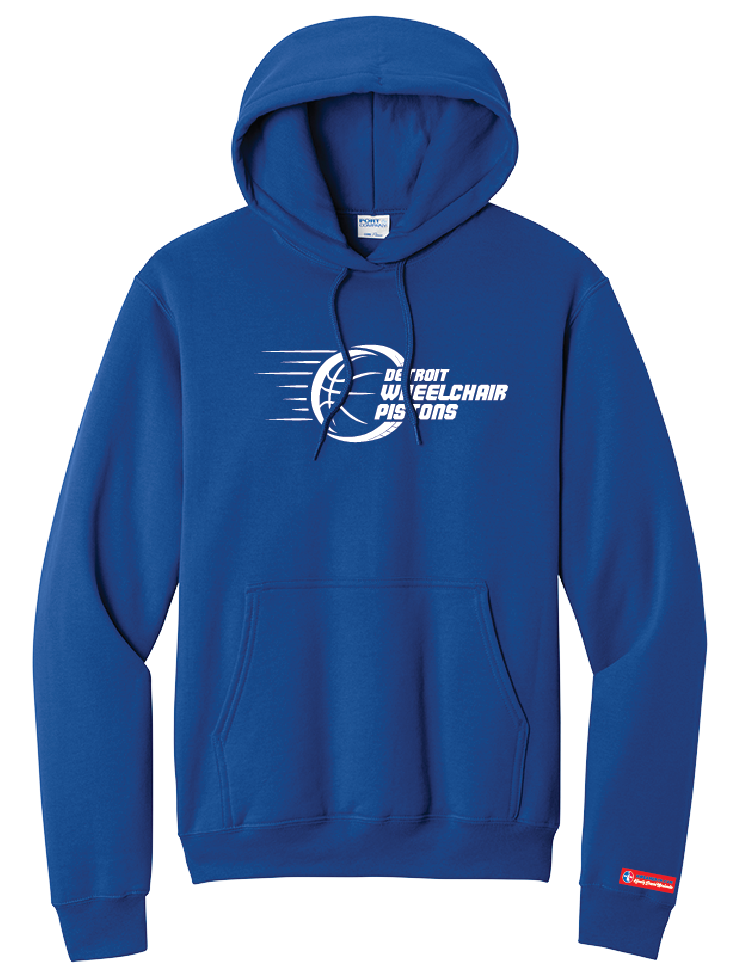 NWBA Officially Licensed - Detroit Wheelchair Pistons - Pullover Hoodie