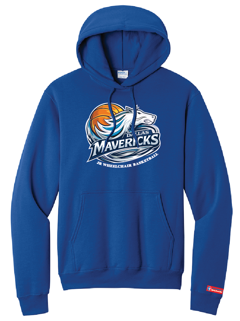 NWBA Officially Licensed - Dallas Jr Wheelchair Mavericks - Pullover Hoodie