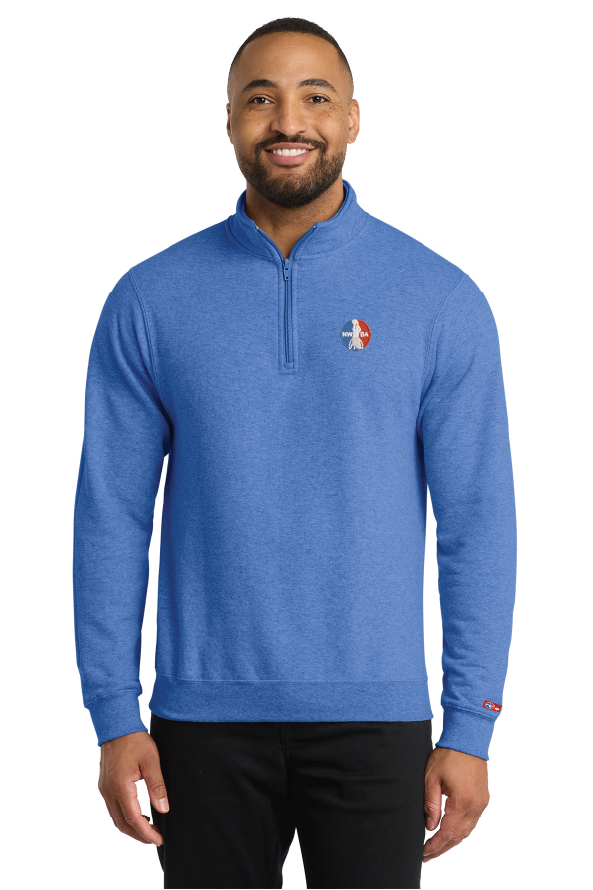 NWBA Officially Licensed - Embroidered Medallion Men's 1/4 Zip Fleece