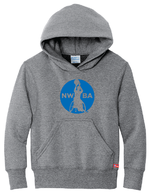NWBA Officially Licensed - "MEDALLION" - YOUTH PULLOVER HOODED SWEATSHIRT