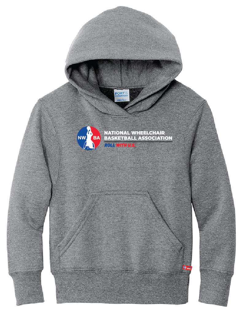 NWBA Officially Licensed - "ROLL WITH U.S." - YOUTH PULLOVER HOODED SWEATSHIRT