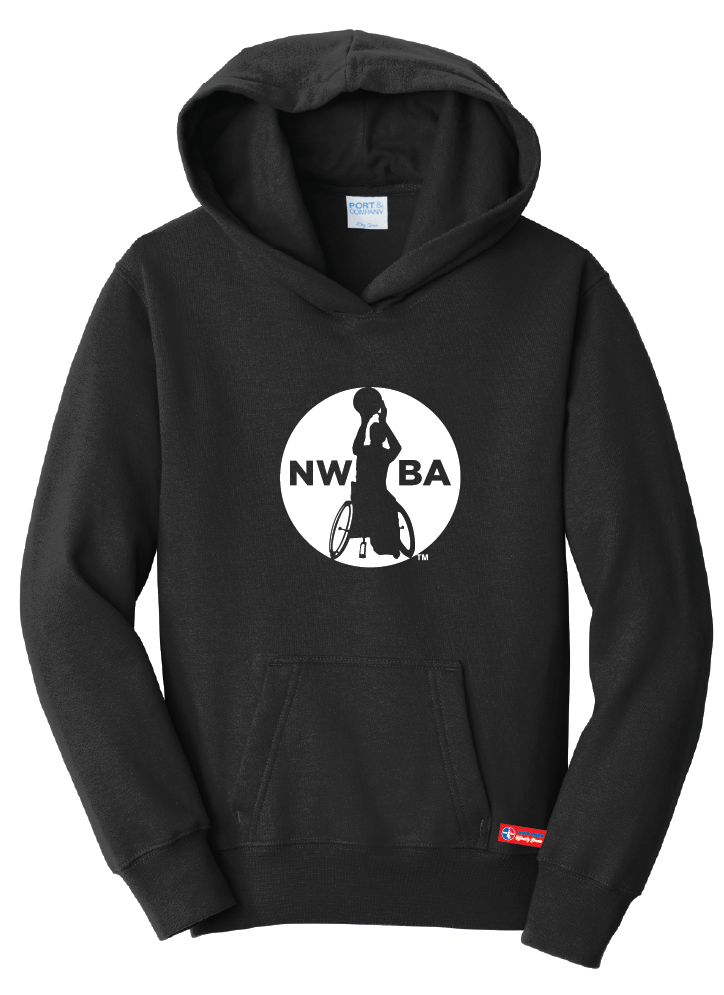 NWBA Officially Licensed - "MEDALLION" - YOUTH PULLOVER HOODED SWEATSHIRT