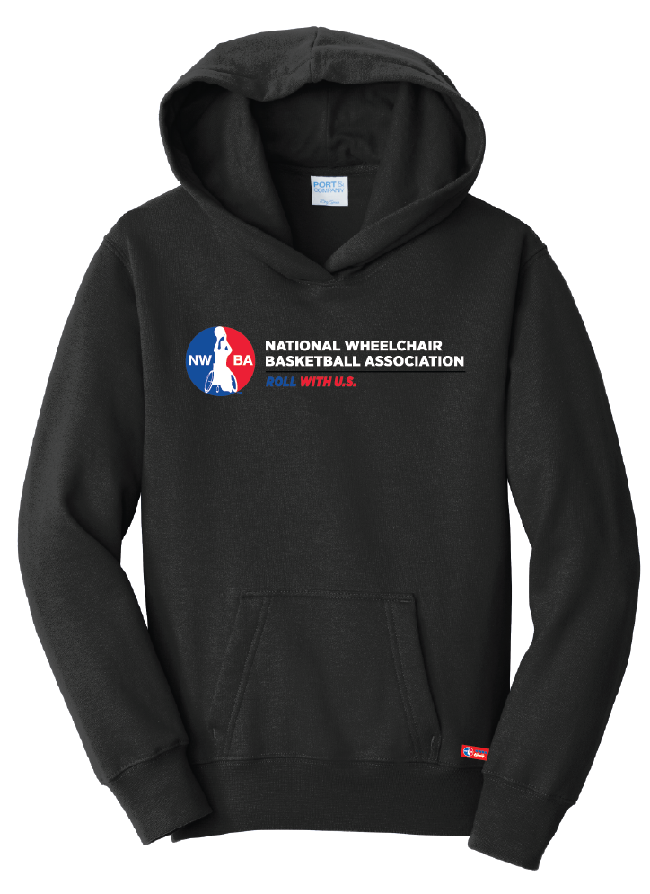 NWBA Officially Licensed - "ROLL WITH U.S." - YOUTH PULLOVER HOODED SWEATSHIRT