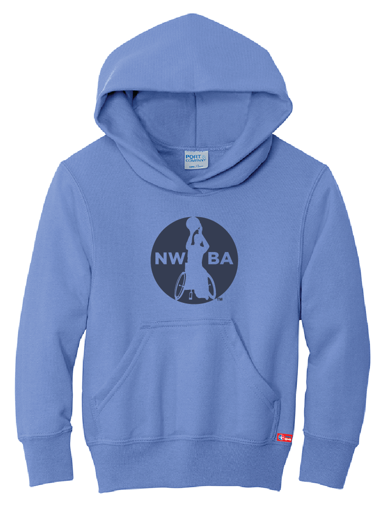 NWBA Officially Licensed - "MEDALLION" - YOUTH PULLOVER HOODED SWEATSHIRT