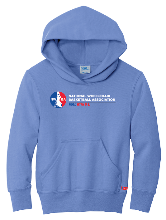 NWBA Officially Licensed - "ROLL WITH U.S." - YOUTH PULLOVER HOODED SWEATSHIRT