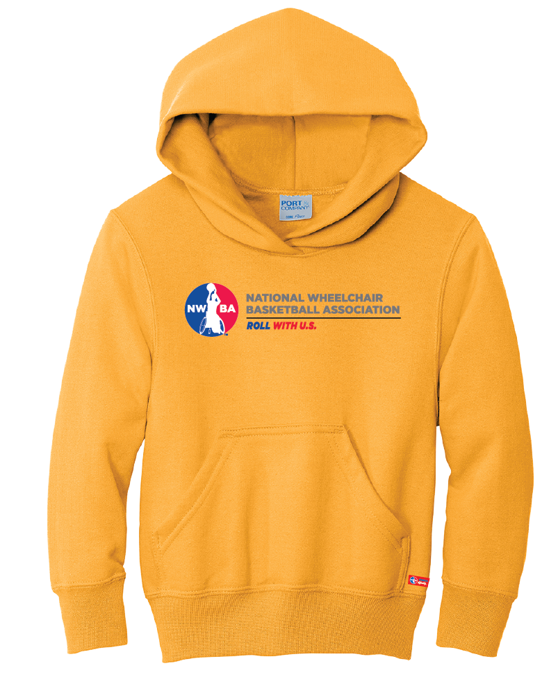 NWBA Officially Licensed - "ROLL WITH U.S." - YOUTH PULLOVER HOODED SWEATSHIRT