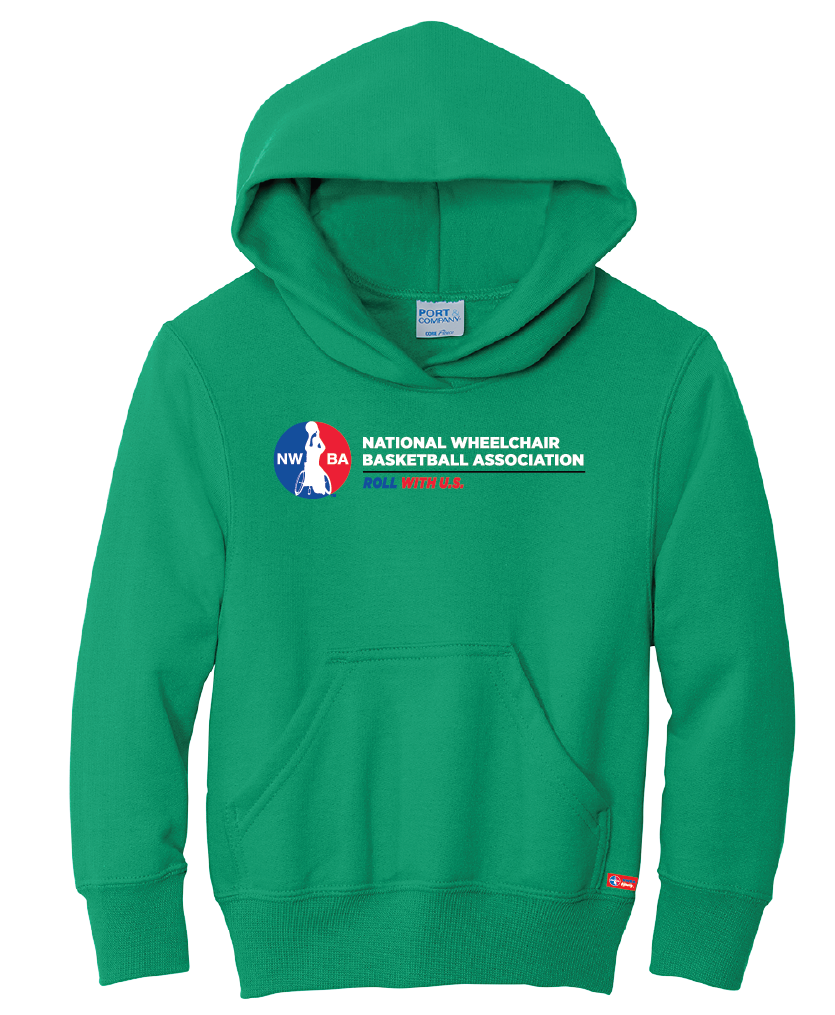 NWBA Officially Licensed - "ROLL WITH U.S." - YOUTH PULLOVER HOODED SWEATSHIRT