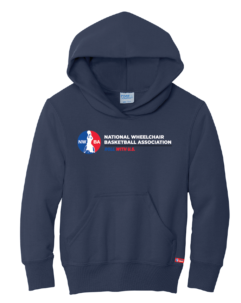 NWBA Officially Licensed - "ROLL WITH U.S." - YOUTH PULLOVER HOODED SWEATSHIRT