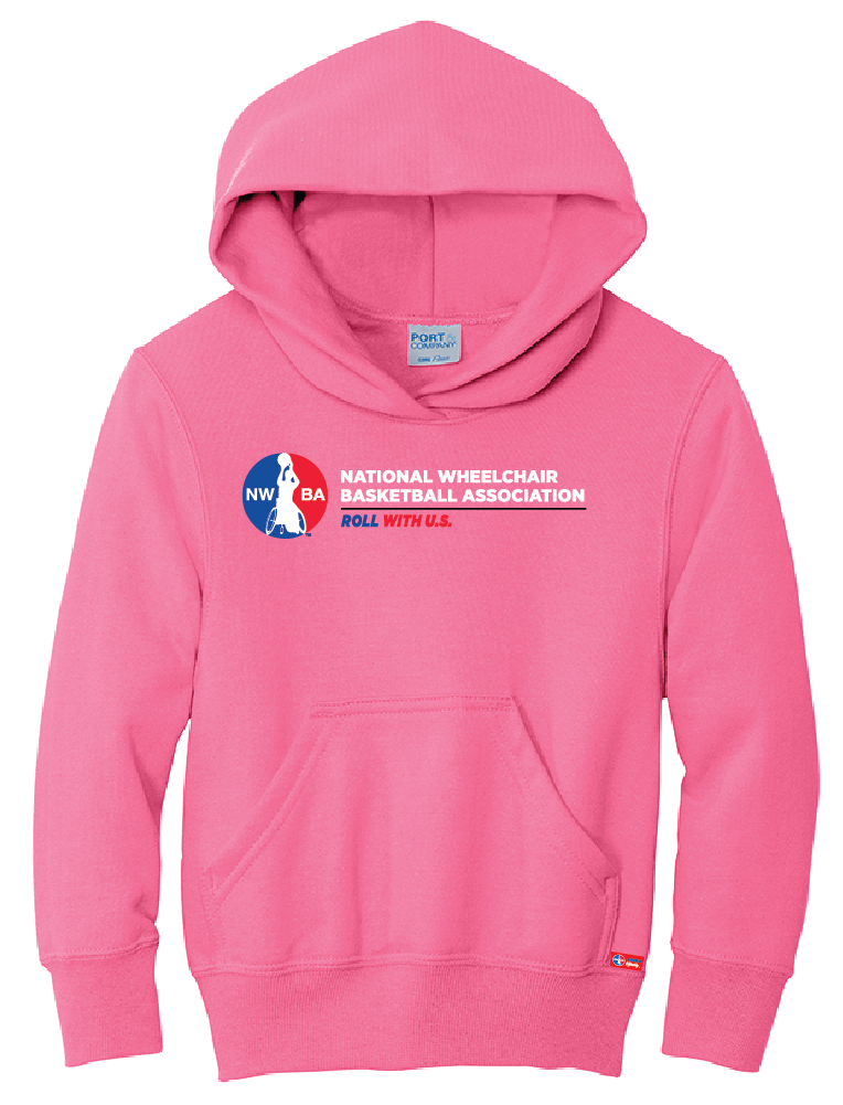 NWBA Officially Licensed - "ROLL WITH U.S." - YOUTH PULLOVER HOODED SWEATSHIRT