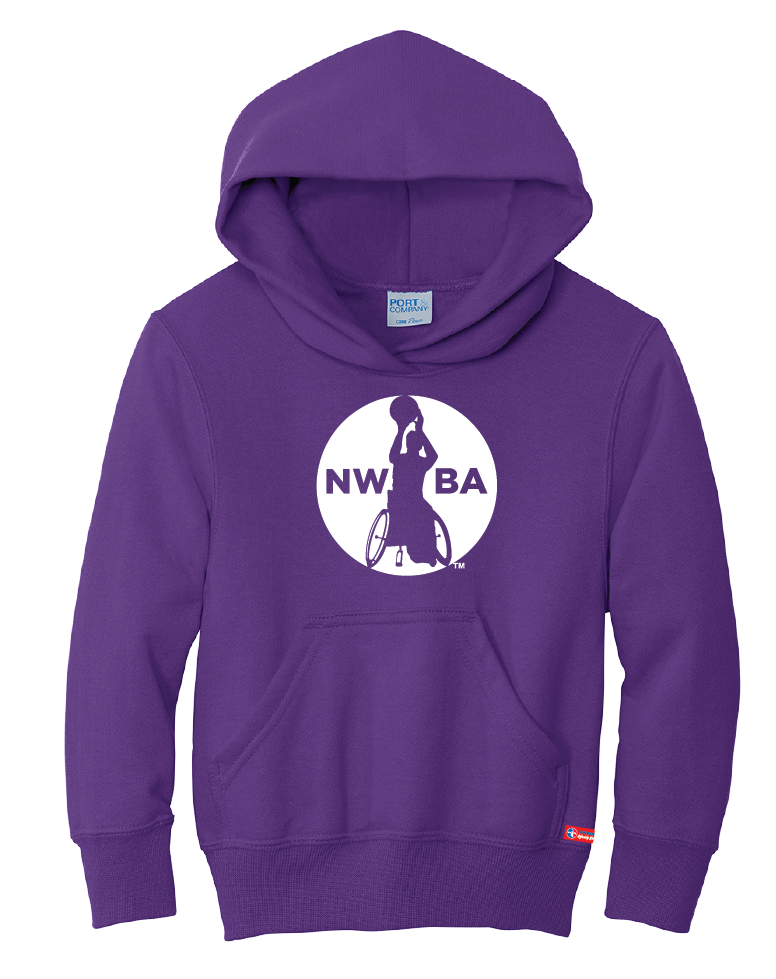 NWBA Officially Licensed - "MEDALLION" - YOUTH PULLOVER HOODED SWEATSHIRT