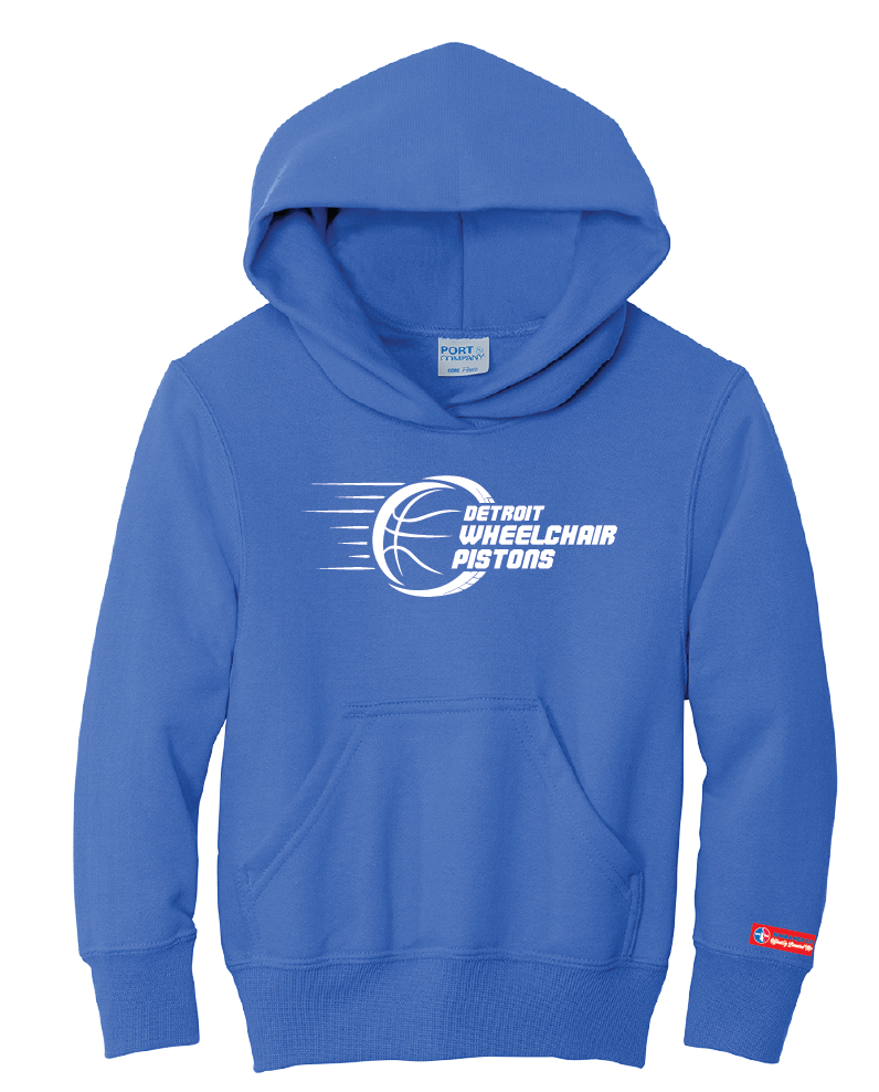 NWBA Officially Licensed - Detroit Wheelchair Pistons - Youth - Hoodie