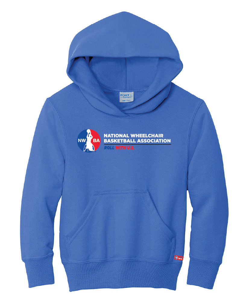 NWBA Officially Licensed - "ROLL WITH U.S." - YOUTH PULLOVER HOODED SWEATSHIRT