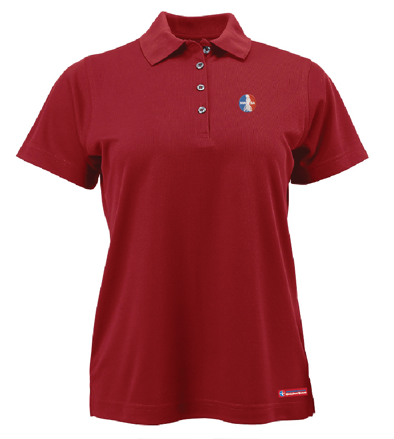 NWBA Officially Licensed - Embroidered Medallion Women's Performance Polo