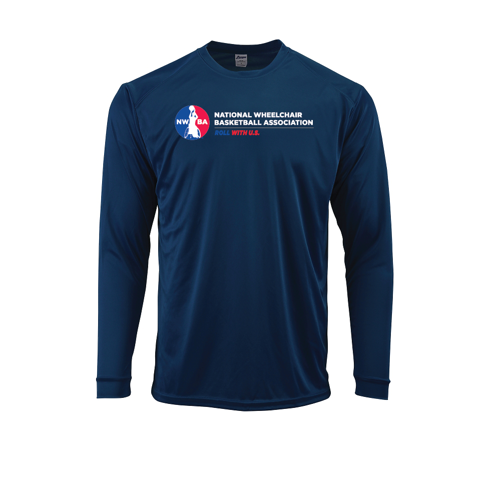 NWBA Officially Licensed: "ROLL WITH U.S." - MEN'S Performance Tee - Long Sleeve