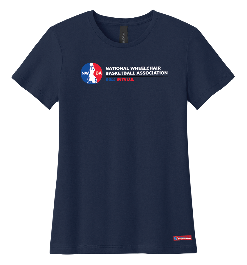 NWBA Officially Licensed - Roll with U.S. Ladies Cotton Tee Short Sleeve