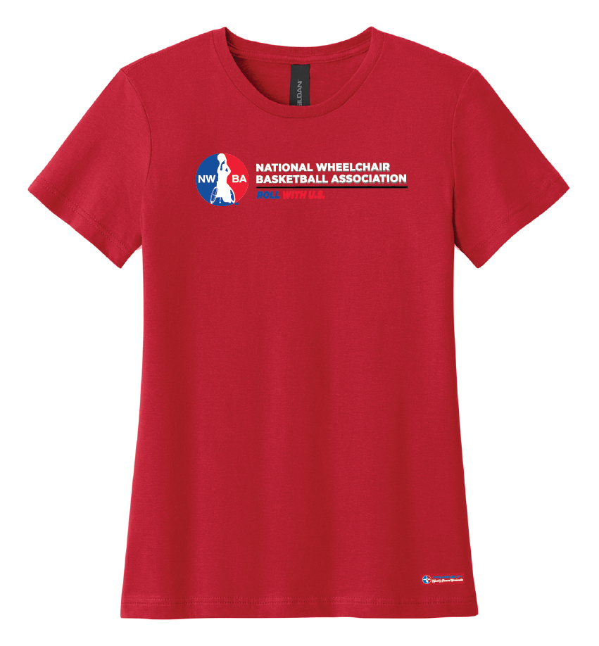 NWBA Officially Licensed - Roll with U.S. Ladies Cotton Tee Short Sleeve