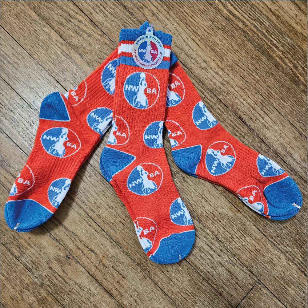 NWBA Officially Licensed - "3 Pack Athletic Crew Socks" - NWBA Medallion